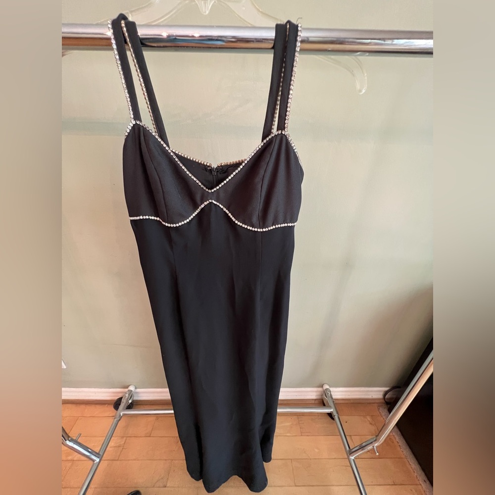 ABS evening collection black dress y2k vintage size 8